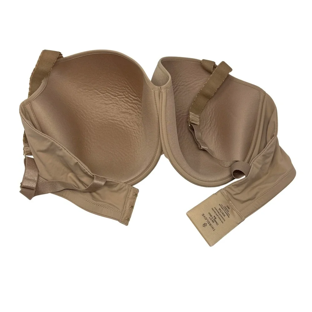 ThirdLove 24/7 Classic T-Shirt Bra Womens 38G Tan Excellent Underwire Smooth